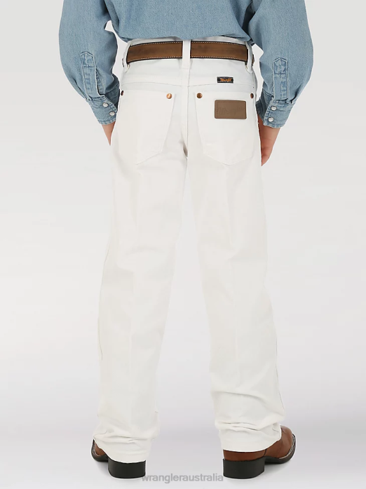 Cowboy Cut Original Fit Jean Boys Wrangler RHXV937 Clothing White (13MWBWI)