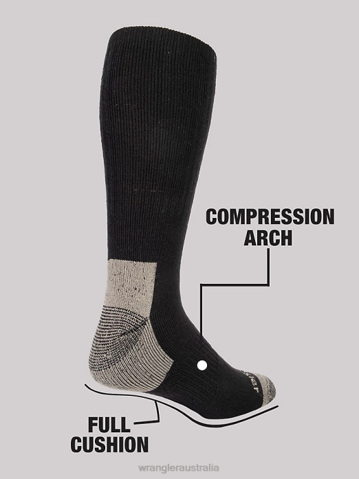 Crew Work Socks (6-pack) Men Wrangler RHXV727 Accessories Black (112347657)