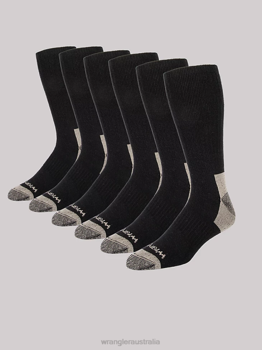 Crew Work Socks (6-pack) Men Wrangler RHXV727 Accessories Black (112347657)