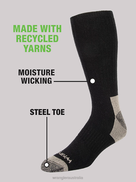 Crew Work Socks (6-pack) Men Wrangler RHXV727 Accessories Black (112347657)