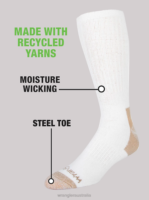 Crew Work Socks (6-pack) Men Wrangler RHXV729 Accessories White (112347655)