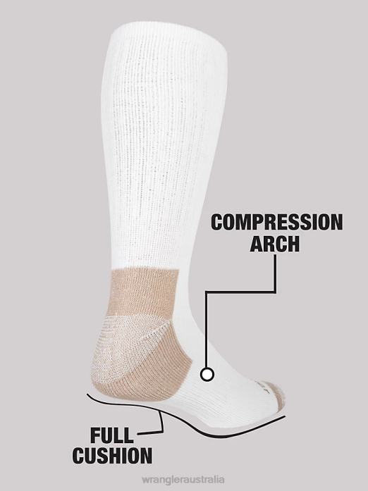 Crew Work Socks (6-pack) Men Wrangler RHXV729 Accessories White (112347655)