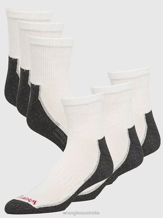 Cushioned Ankle Socks (6-Pack) Men Wrangler RHXV722 Accessories White (112318615)