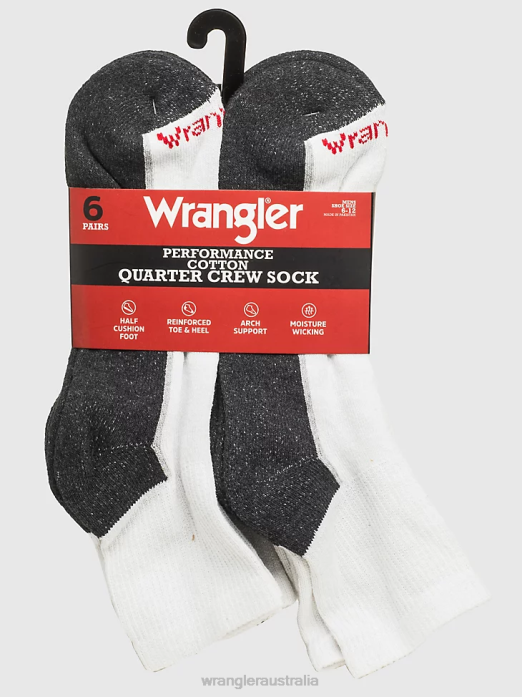 Cushioned Ankle Socks (6-Pack) Men Wrangler RHXV722 Accessories White (112318615)