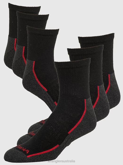 Cushioned Ankle Socks (6-Pack) Men Wrangler RHXV723 Accessories Black (112318616)