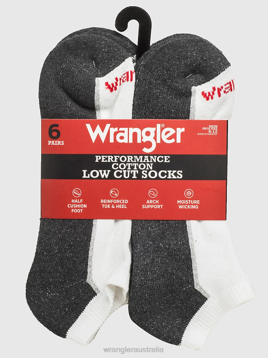 Cushioned Ankle Socks (6-Pack) Men Wrangler RHXV724 Accessories White (112318613)