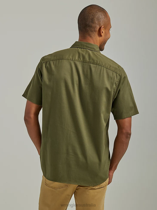 Epic Soft Flex Twill Shirt Men Wrangler RHXV357 Clothing Olive Night (112330684)