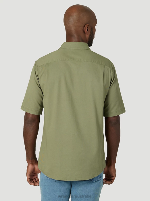 Epic Soft Flex Twill Shirt Men Wrangler RHXV363 Clothing Olivine (112315229)