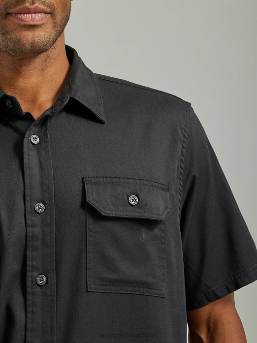 Epic Soft Flex Twill Shirt Men Wrangler RHXV364 Clothing Jet Black (112330682)