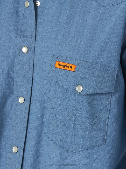 FR Flame Resistant Long Sleeve Solid Women Wrangler RHXV892 Clothing Blue (FRLW11B)