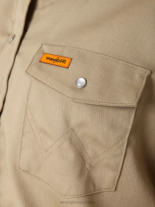 FR Flame Resistant Long Sleeve Solid Women Wrangler RHXV893 Clothing Tan (FRLW06T)