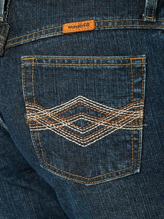 FR Flame Resistant Mid-Rise Bootcut Jean Women Wrangler RHXV805 Clothing Crosshatch (10FRW10CH)