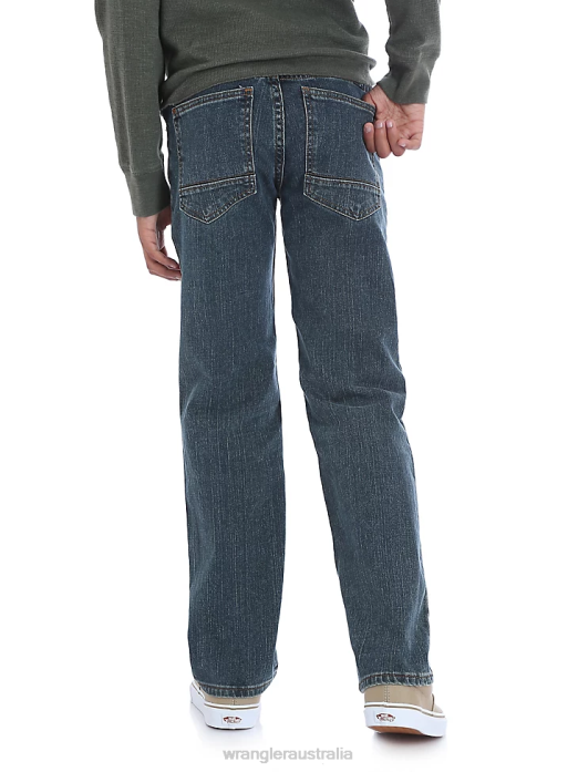 Five Star Classic Straight Fit Jean (Husky) Boys Wrangler RHXV971 Clothing Sunkissed Denim (5SCHWS2)