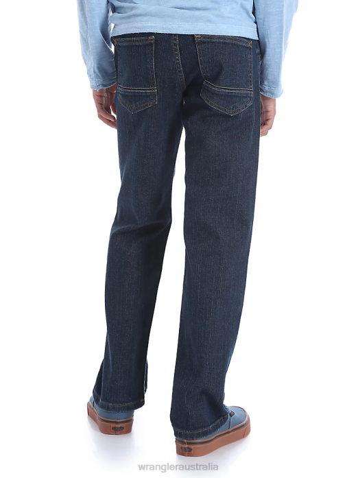 Five Star Classic Straight Fit Jean (Husky) Boys Wrangler RHXV972 Clothing Moonlight Blue (5SCHWM2)