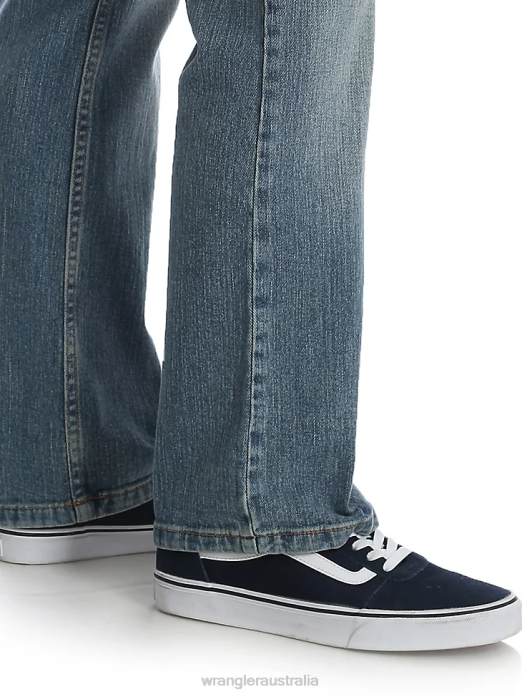 Five Star Classic Stretch Bootcut Jean Boys Wrangler RHXV998 Clothing Light Denim (6BRLWSW)