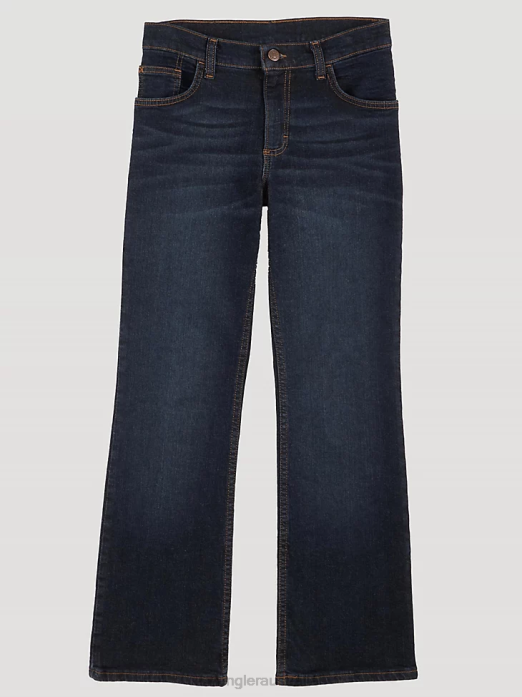 Five Star Flex Bootcut Jean Boys Wrangler RHXV958 Clothing Deep Indigo (5WNBWDG)