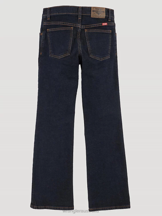 Five Star Flex Bootcut Jean Boys Wrangler RHXV958 Clothing Deep Indigo (5WNBWDG)