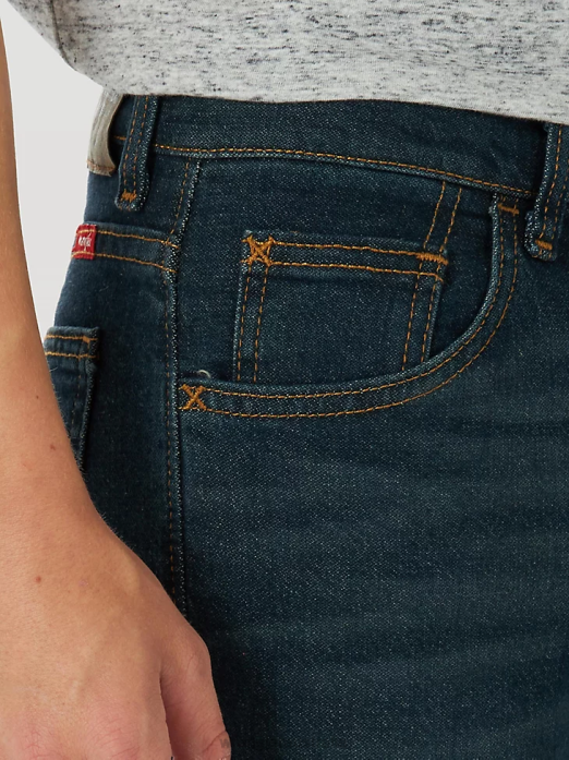 Five Star Flex Straight Leg Jean Boys Wrangler RHXV1001 Clothing Dark Night (5WNLWDT)