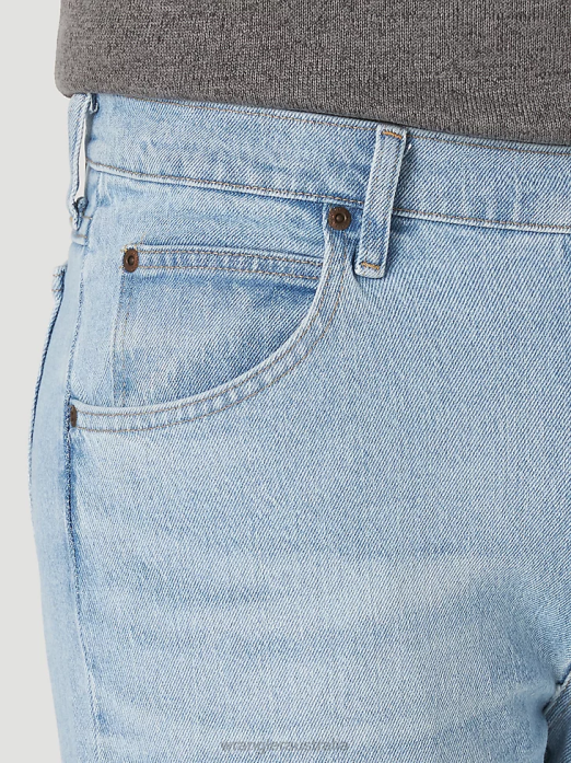 Five Star Premium Denim Flex For Comfort Regular Fit Jean Men Wrangler RHXV137 Clothing Bleached Indigo (96FXVBI)