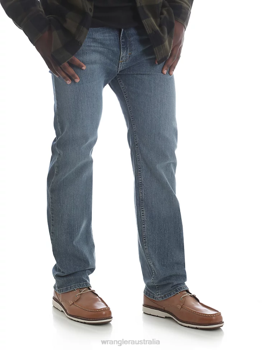 Five Star Premium Denim Flex For Comfort Straight Fit Jean Men Wrangler RHXV193 Clothing Tombstone (95FXVTS)
