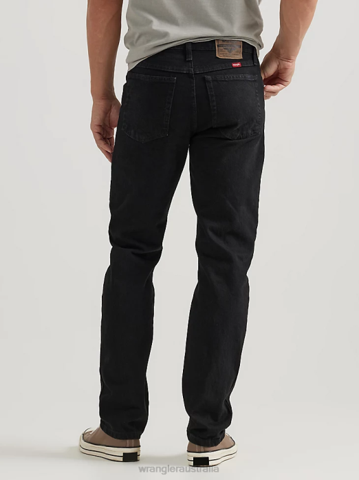 Five Star Premium Denim Regular Fit Jean Men Wrangler RHXV92 Clothing Coal Black (96501CB)
