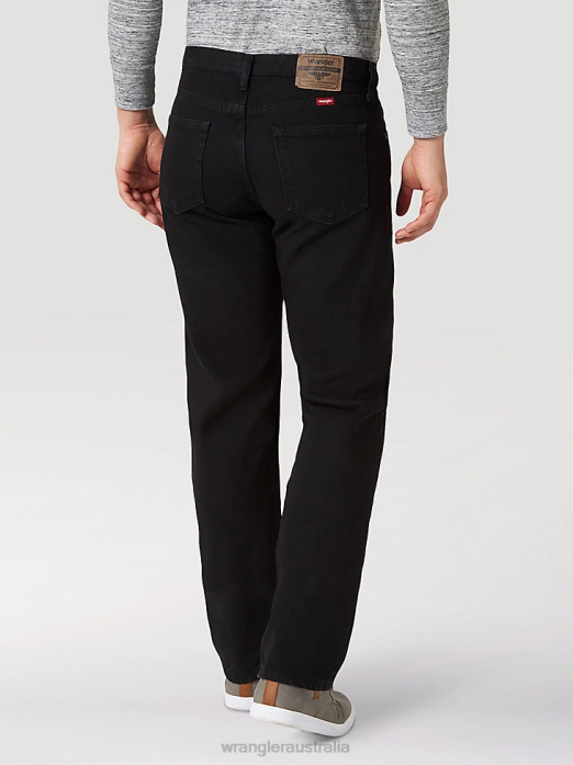 Five Star Premium Denim Relaxed Fit Jean Men Wrangler RHXV87 Clothing Coal Black (97601CB)