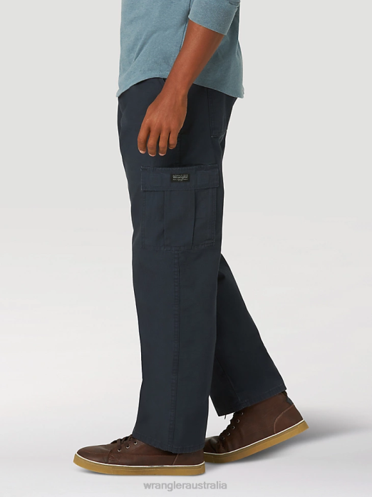 Five Star Premium Relaxed Fit Flex Cargo Pant Men Wrangler RHXV224 Clothing Navy (70AB0NV)