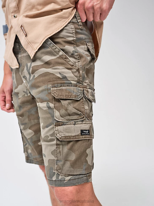 Five Star Premium Stacked Cargo Short Men Wrangler RHXV533 Clothing Shadow Brown Camo (112336366)