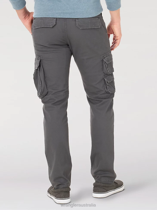Flex Tapered Cargo Pant Men Wrangler RHXV225 Clothing Asphalt (70DYWAS)