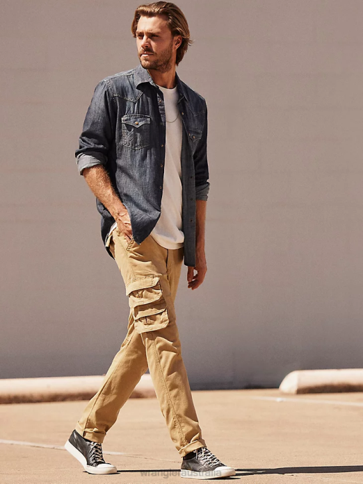 Flex Tapered Cargo Pant Men Wrangler RHXV226 Clothing Harvest (70DYWHV)