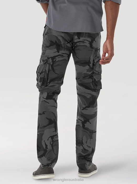 Flex Tapered Cargo Pant Men Wrangler RHXV227 Clothing Anthracite Camo (70DYWGL)
