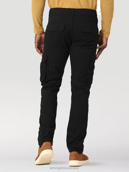 Flex Tapered Cargo Pant Men Wrangler RHXV229 Clothing Black (112326301)