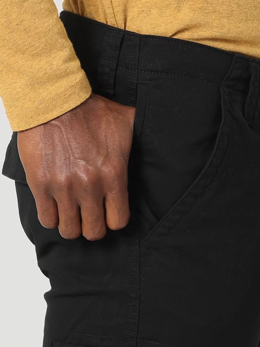 Flex Tapered Cargo Pant Men Wrangler RHXV229 Clothing Black (112326301)