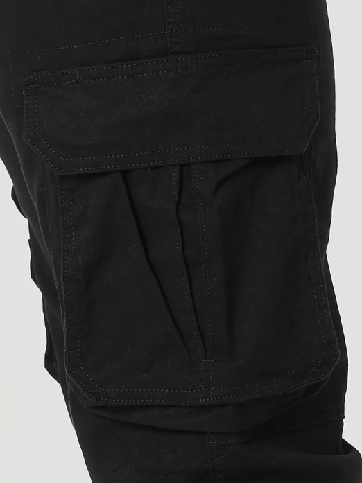 Flex Tapered Cargo Pant Men Wrangler RHXV229 Clothing Black (112326301)