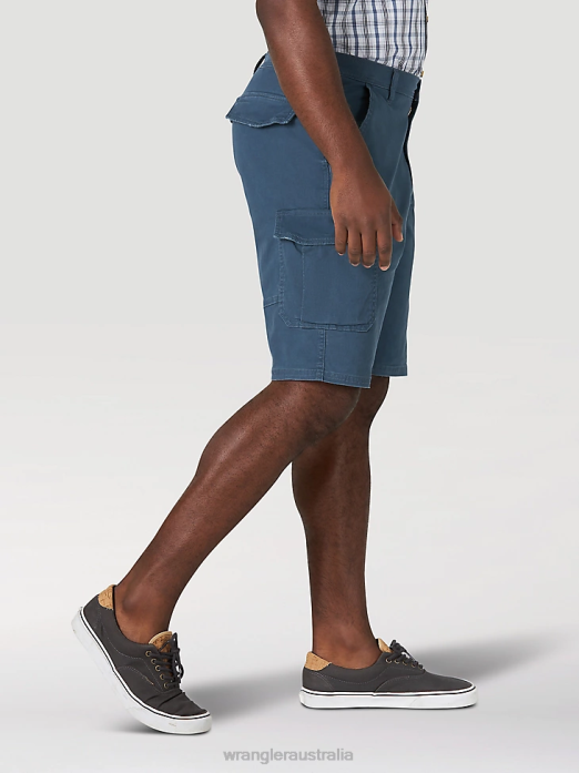 Flex Twill Cargo Short Men Wrangler RHXV548 Clothing Midnight Navy (GWSNSMN)