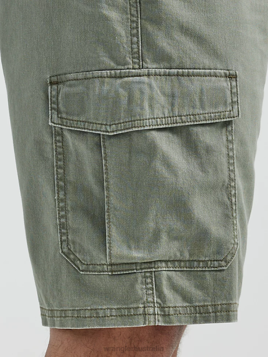Flex Twill Cargo Short Men Wrangler RHXV550 Clothing Spruce (112330393)