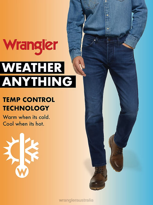 Flex Weather Anything Slim Straight Fit Jean Men Wrangler RHXV178 Clothing Bronco (MGW88BO)