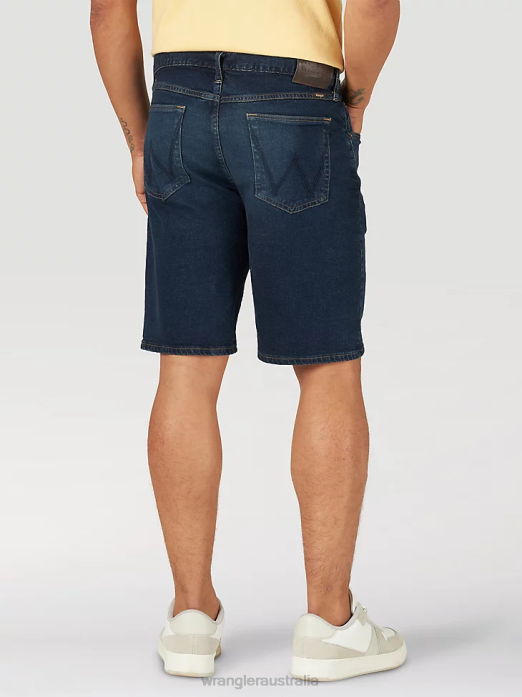 Free To Stretch Denim Short Men Wrangler RHXV579 Clothing Dark Denim (112317149)