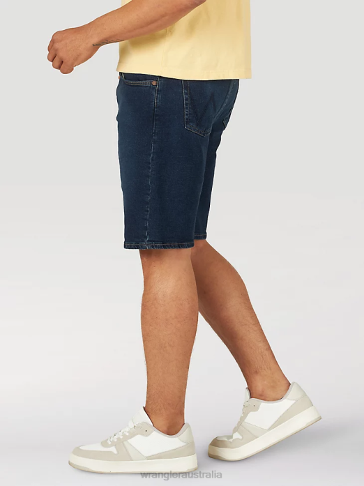Free To Stretch Denim Short Men Wrangler RHXV579 Clothing Dark Denim (112317149)