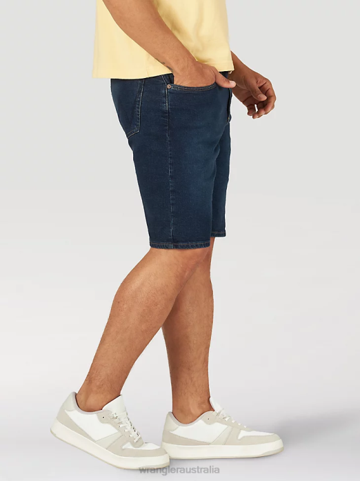 Free To Stretch Denim Short Men Wrangler RHXV579 Clothing Dark Denim (112317149)