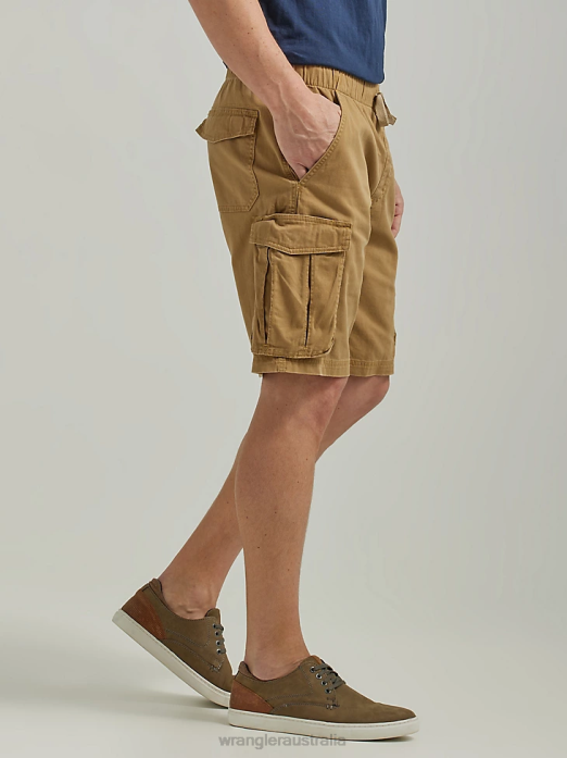 Free To Stretch Drawstring Cargo Short Men Wrangler RHXV551 Clothing Acorn (112336241)