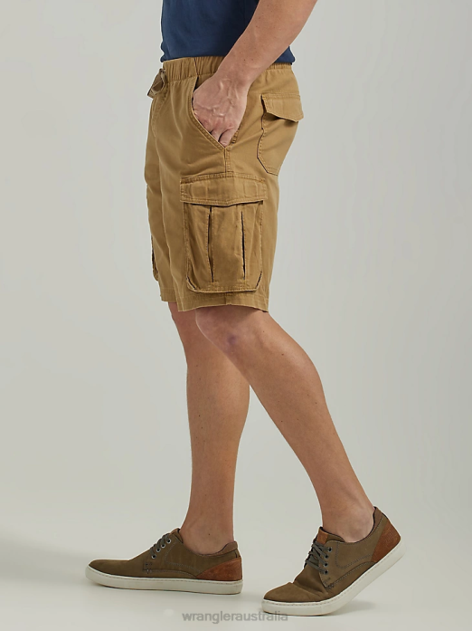 Free To Stretch Drawstring Cargo Short Men Wrangler RHXV551 Clothing Acorn (112336241)