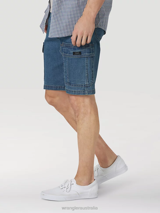 Free To Stretch Drawstring Cargo Short Men Wrangler RHXV551 Clothing Acorn (112336241)