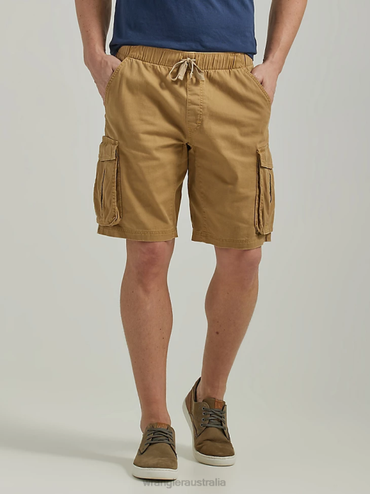Free To Stretch Drawstring Cargo Short Men Wrangler RHXV551 Clothing Acorn (112336241)