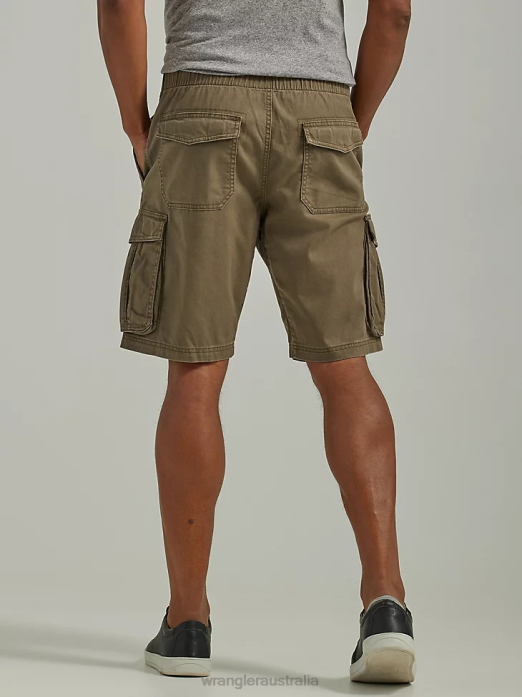 Free To Stretch Drawstring Cargo Short Men Wrangler RHXV552 Clothing Pine Green (112336242)