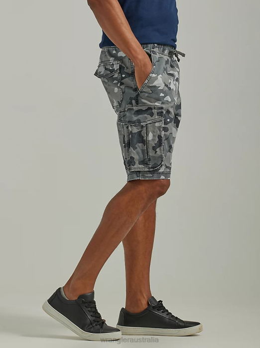 Free To Stretch Drawstring Cargo Short Men Wrangler RHXV554 Clothing Monument Camo (112336239)