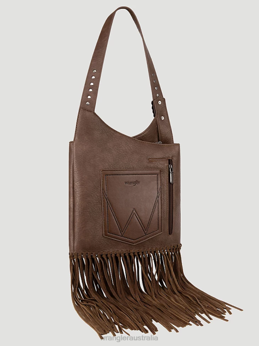 Fringe Studded Cross Body Women Wrangler RHXV910 Accessories Brown (112351729)