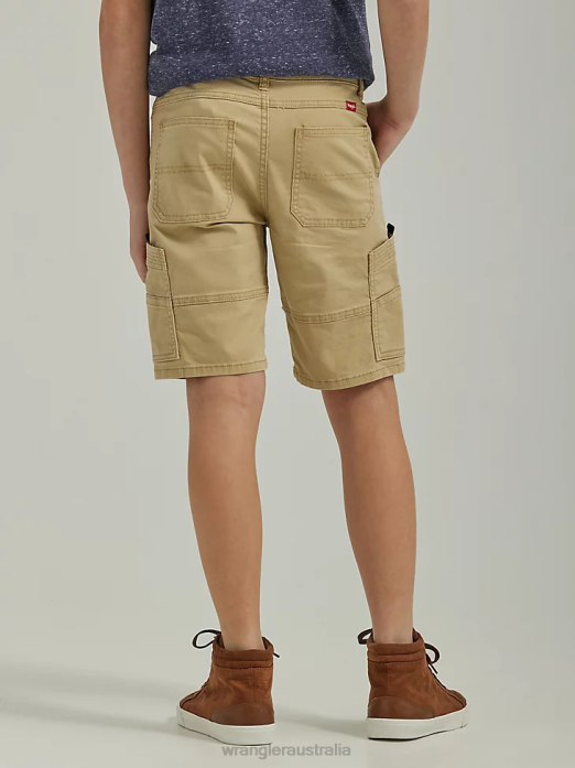 Gamer Cargo Short (Husky) Boys Wrangler RHXV988 Clothing Caramel (112334591)