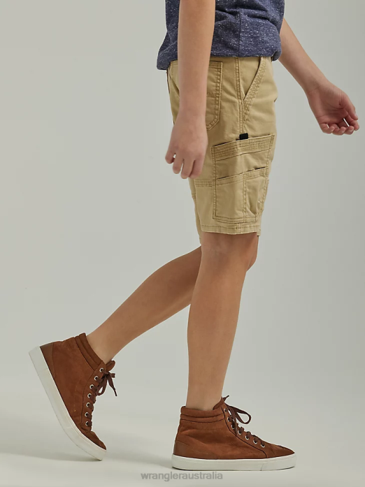 Gamer Cargo Short (Husky) Boys Wrangler RHXV988 Clothing Caramel (112334591)
