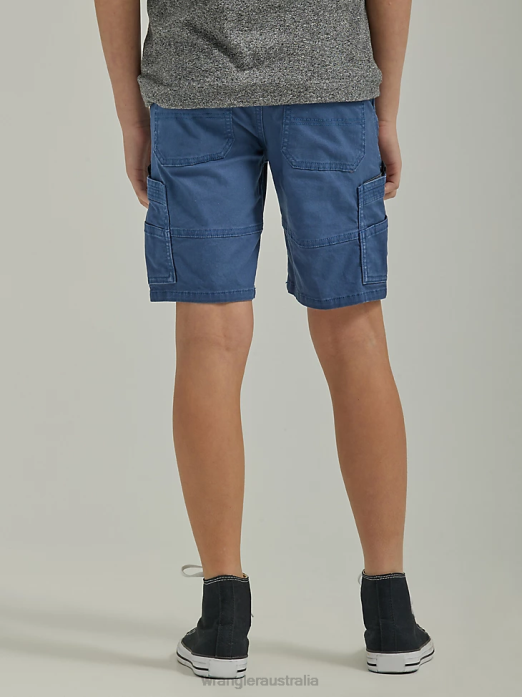 Gamer Cargo Short (Husky) Boys Wrangler RHXV989 Clothing Darker Denim (112335586)